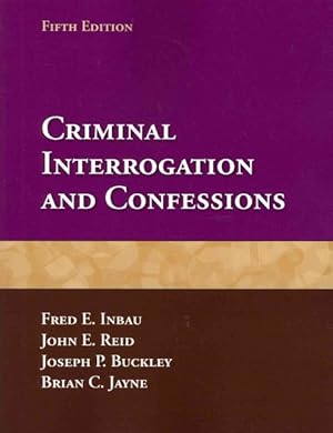 Imagen del vendedor de Criminal Interogation and Confessions a la venta por GreatBookPrices