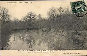 Ansichtskarte / Postkarte Sainte Genevieve des Bois Essonne, Etang reserve à la peche