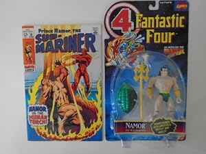 Immagine del venditore per Prince Namor, The Sub-Mariner 14 (June 1969) + Fantastic Four Namor the Sub-Mariner Action Figure on Card (ToyBiz 1995) venduto da SIGNAL BOOKS & ART