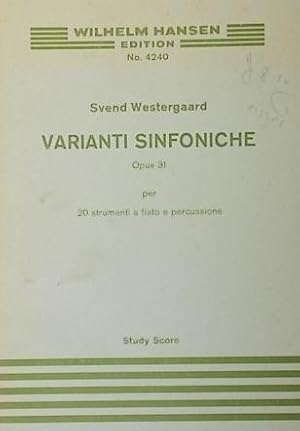 Bild des Verkufers fr Varianti Sinfoniche, Op.31, per 20 strumenti a fiato e percussione, Miniature Score zum Verkauf von Austin Sherlaw-Johnson, Secondhand Music