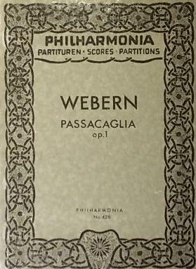 Passacaglia, Op.1, Partitur (Miniature Score)