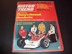 Motor Trend May 1972 Parnelli Indy Cars Exclusive" Full Tech Details