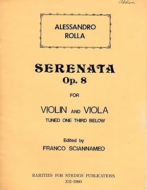 Serenata, Op. 8 for Violin and Viola Scordatura [SET of TWO PARTS]