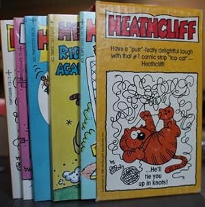 Seller image for HEATHCLIFF paperback Box set, with 5 books . (Included = Public Pussycat #1; The Cat of the Century; Heathcliff Rides Again; Heathcliff Triple Threat; Heathcliff Spins a Yarn ) for sale by Comic World