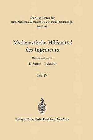 Seller image for Mathematische Hilfsmittel des Ingenieurs (Grundlehren der mathematischen Wissenschaften, Band 142) for sale by NEPO UG