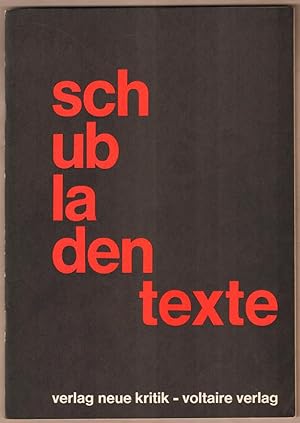 Image du vendeur pour Schubladen Texte. mis en vente par Antiquariat Neue Kritik