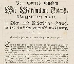 Bayern, Mandat. Maximilian IV. Joseph.