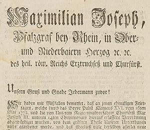 Bayern, Mandat. Maximilian IV. Joseph.