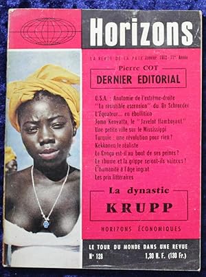 Seller image for HORIZONS - Revue N128 de 1962 - quateur, Kekkonen, Jomo Kenyatta. for sale by Bouquinerie Spia