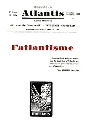 Revue Atlantis N°050 / 1933 / LAtlantisme / REIMPRESSION en facsimilé