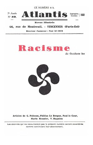 Revue Atlantis N°049 / 1933 / Racisme / REIMPRESSION en facsimilé