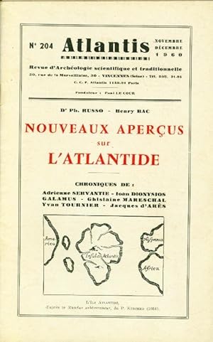 Revue Atlantis N°204 / 1960 / Nouveaux aperçus sur lAtlantide / REIMPRESSION en facsimilé