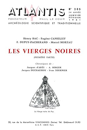 Revue Atlantis N°205 / 1961 / Les Vierges noires - I / REIMPRESSION en facsimilé