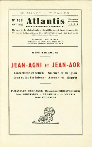 Revue Atlantis N°189 / 1957 / Jean-Agni et Jean-Aor / REIMPRESSION en facsimilé