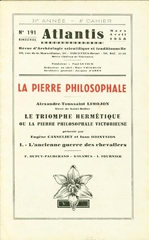 Revue Atlantis N°191 / 1958 / La Pierre philosophale - I / REIMPRESSION en facsimilé