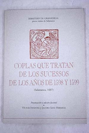 Imagen del vendedor de Coplas que tratan de los sucessos de los aos de 1598 y 1599 a la venta por Alcan Libros
