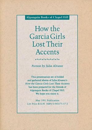Bild des Verkufers fr How the Garcia Girls Lost Their Accents zum Verkauf von Good Books In The Woods
