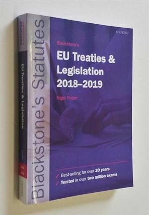 Blackstone's Statutes: EU Treaties & Legislation 2018-2019