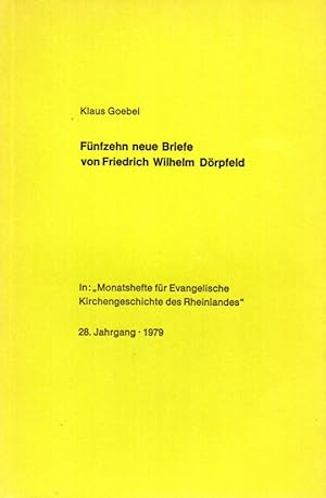 Imagen del vendedor de Fnfzehn neue Briefe von Friedrich Wilhelm Drpfeld a la venta por Clivia Mueller