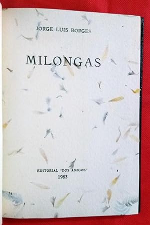 Imagen del vendedor de Milongas - FIRMADO a la venta por Libreria del Signo