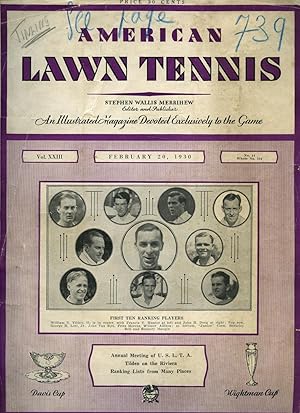 Imagen del vendedor de American Lawn Tennis | An Illustrated Magazine Devoted Exclusively to the Game | Volume XXIII (Number 14 Whole Number 344) February 20th, 1930. a la venta por Little Stour Books PBFA Member