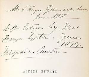 Alpine Byways; or Light Leaves gathered in 1859 and 1860. By a Lady.