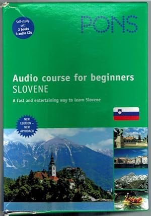 Bild des Verkufers fr PONS Audio course for beginners. Slovene. [A fast and entertaining way to learn Slovene. Self-study set]. [1] Learner's book. [2] Reference book. [3] Audio CD. Unit 1-8. [4] Audio CD. Unit 9-16. [5] Audio CD. Glossary. zum Verkauf von Antiquariat Fluck