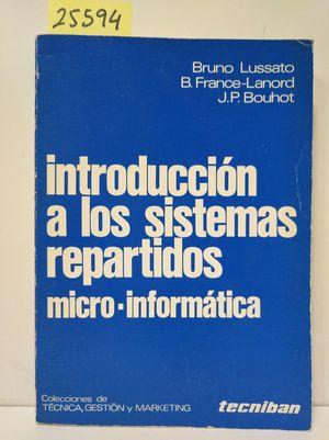 Bild des Verkufers fr INTRODUCCIN A LOS SISTEMAS REPARTIDOS. zum Verkauf von Librera Circus