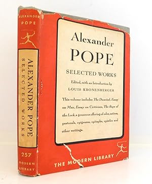 Seller image for Alexander Pope: Selected Works for sale by The Parnassus BookShop