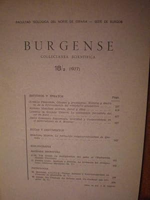 Image du vendeur pour Burgense 18/2 ( 1977) Collectanea Scientifica mis en vente par Librera Antonio Azorn