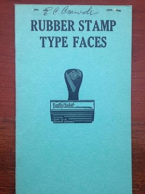 Rubber Stamp Type Faces Small Catalog.