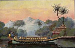Bild des Verkufers fr Knstler Ansichtskarte / Postkarte Rave, Chr., Marine Galerie 80, Mandarinenboot, Cochinchina, 19. Jahrhundert zum Verkauf von akpool GmbH