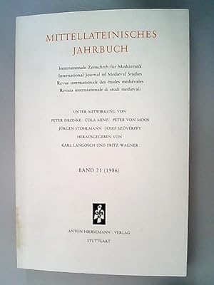 Bild des Verkufers fr Mittellateinisches Jahrbuch. Internationale Zeitschrift fr Medivistik. Band 21. 1986. (1986) zum Verkauf von Antiquariat Bookfarm