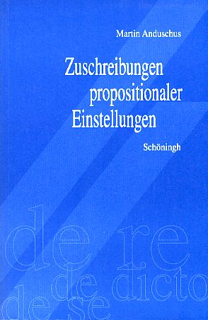 Seller image for Zuschreibungen propositionaler Einstellungen. for sale by Fundus-Online GbR Borkert Schwarz Zerfa