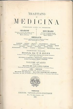 Bild des Verkufers fr Trattato di medicina. Volume 4 zum Verkauf von librisaggi