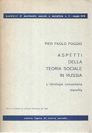 Seller image for Aspetti della teoria sociale in Russia for sale by librisaggi