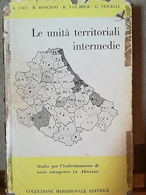 Le unità territoriali intermedie. Studio per l'individuazione di zone omogenee in Abruzzo.