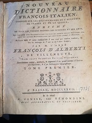 Image du vendeur pour Nouveau Dictionnaire Franois - Italien mis en vente par librisaggi