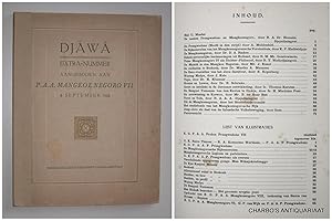 Seller image for Djawa. Driemaandelijksch tijdschrift uitgegeven door het Java-Instituut. Mangkoe Nagoro-nummer, ter eere van de verheffing van P.A.A. Praboe Prangwadono tot P.A.A. Mangkoenagoro VII, 4 September 1924. for sale by Charbo's Antiquariaat