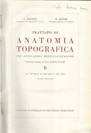 Imagen del vendedor de Trattato di anatomia topografica. Volume II a la venta por librisaggi