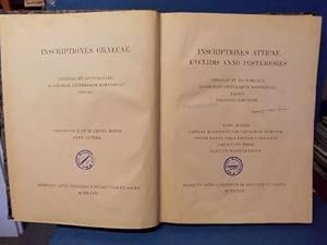 Inscriptiones graecae vol. II et III: inscriptiones atticae evclidis anno posteriores, consilio e...