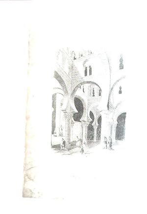 Eine lithographierte getönte Tafel mit Ansicht von Christi Kapell i Toledo (Moschee Cristo de la ...