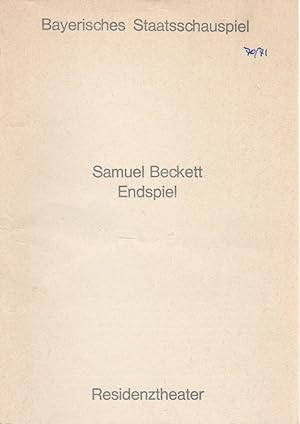 Bild des Verkufers fr Programmheft ENDSPIEL von Samuel Beckett. Premiere 19. Mai 1971 Residenztheater zum Verkauf von Programmhefte24 Schauspiel und Musiktheater der letzten 150 Jahre