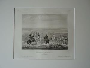 Combat d'Hollabrunn, 10 Juillet 1809. Stahlstich von Lechard nach Hip. Lecomte. Aus: C. Gavard: G...