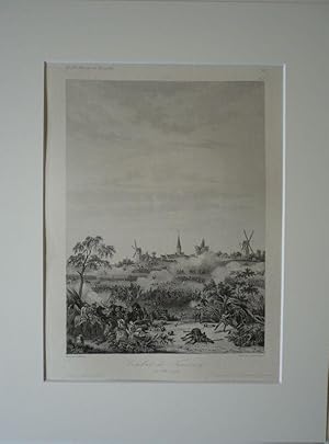 Image du vendeur pour Combat de Tourcoing, 18 Mai 1794. Stahlstich von Aubert nach Jollivet. Aus: C. Gavard: Galeries Historiques de Versailles. mis en vente par Antiquariat Bcheretage