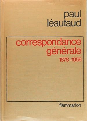 Correspondance générale 1878 1958