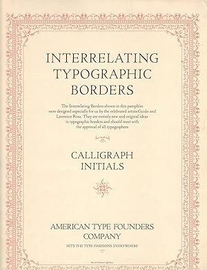 INTERRELATING TYPOGRAPHIC BORDERS. CALLIGRAPH INITIALS