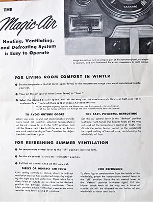 Ford Motor Company Brochure for Magic-Air Heating and Air Conditioning.