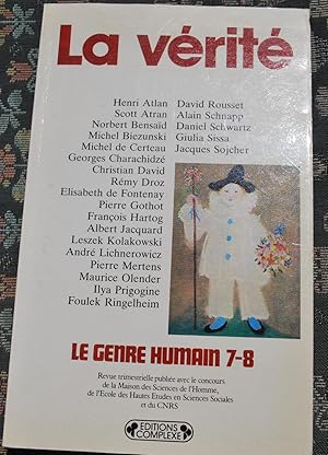 La vérité (Revue Le Genre Humain 7-8)