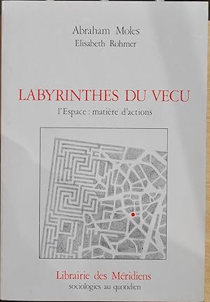 Imagen del vendedor de Labyrinthes du vcu, l'Espace: matire d'actions a la venta por ShepherdsBook